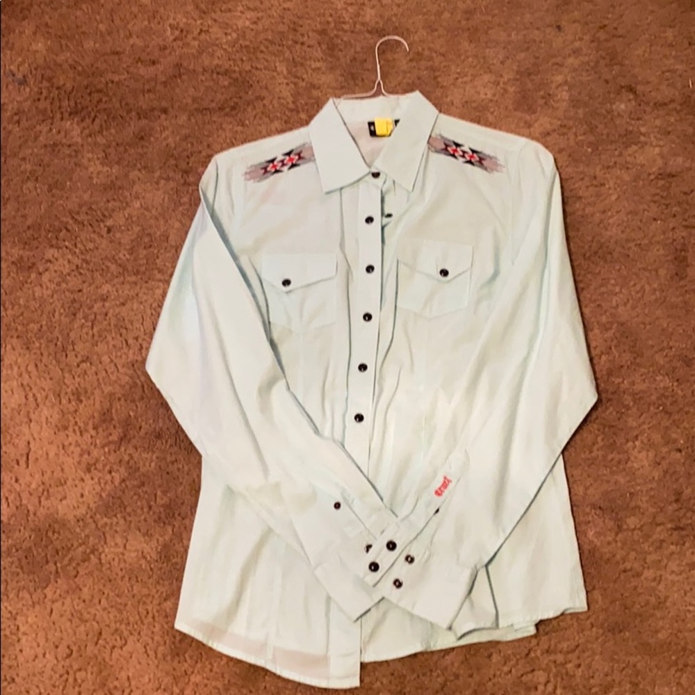 Mint cruel girl western shirt
